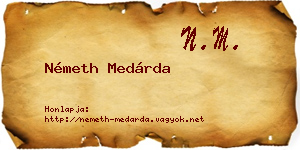 Németh Medárda névjegykártya